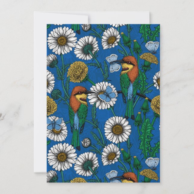 Bienenfresser auf blau (Vorderseite)