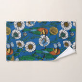 Bienenfresser auf blau badhandtuch set (Handtuch)