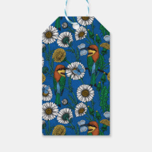 Bienenfresser auf blau geschenkanhänger