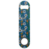 Bienenfresser auf blau speed flaschenöffner (Rückseite)