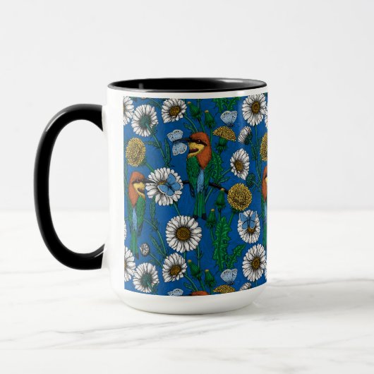 Bienenfresser auf blau tasse (Links)