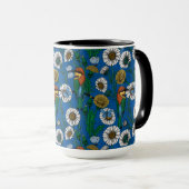 Bienenfresser auf blau tasse (VorderseiteRechts)