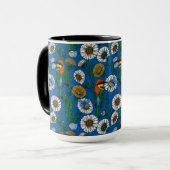 Bienenfresser auf blau tasse (Vorderseite Links)