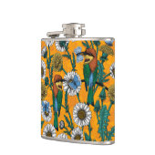 Bienenfresser, blaue Schmetterlinge und Gänse auf  Flachmann (Links)