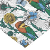 Bienenfresser, blaue Schmetterlinge und Gänse auf Kurzer Tischläufer (Ecke)