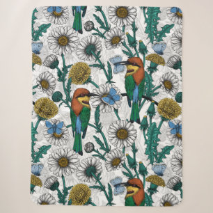 Bienenfresser, blaue Schmetterlinge und Gänse auf  Sherpadecke
