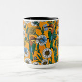 Bienenfresser, blaue Schmetterlinge und Gänse auf Tasse (Zentrum)