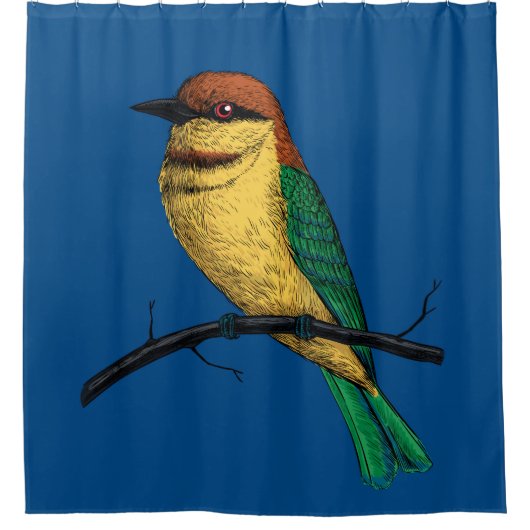 Bienenfresser Duschvorhang (Vorderseite)