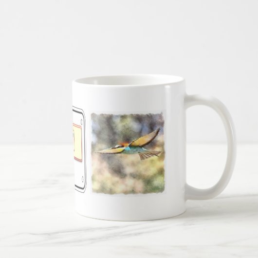 Bienenfresser im Flug Kaffeetasse (Rechts)