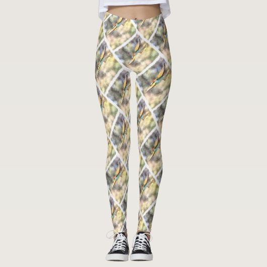 Bienenfresser im Flug Leggings (Vorderseite)
