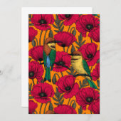 Bienenfresser und -mohn auf Orange (Vorne/Hinten)