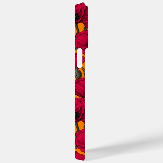 Bienenfresser und -mohn auf Orange Case-Mate iPhone Hülle (Rückseite / Rechts)