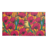 Bienenfresser und -mohn auf Orange Kissenbezug (Rückseite-Links)