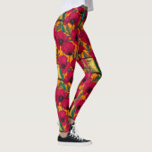 Bienenfresser und -mohn auf Orange Leggings (Rechts)