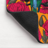 Bienenfresser und -mohn auf Orange Mousepad (Ecke)