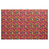 Bienenfresser und -mohn auf Orange Stoff (Fat Quarter (45,7 x 55,9 cm))
