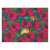 Bienenfresser und -mohn tischdecke (Vorderseite (Horizontal))
