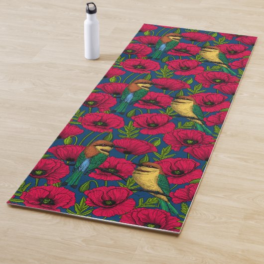 Bienenfresser und -mohn yogamatte (Beispiel)