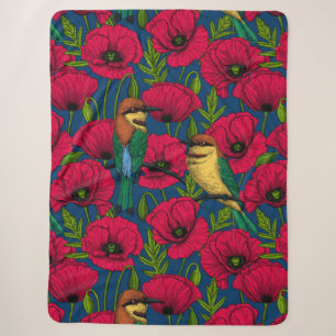 Bienenfresser und Mohnblumen Sherpadecke