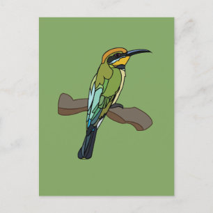 Bienenfresser-Vogel Postkarte