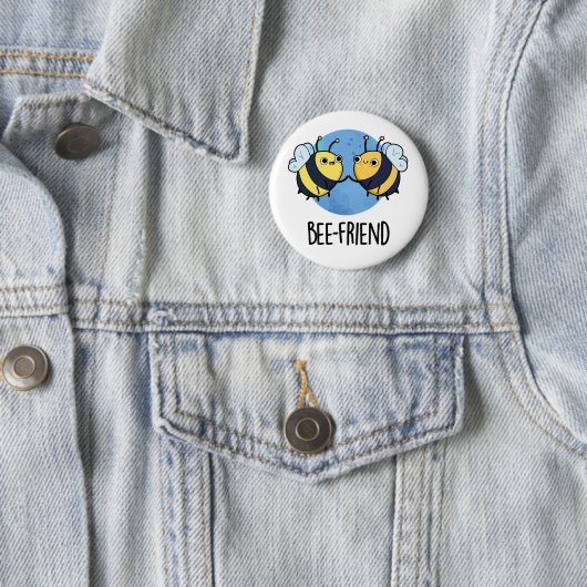 Bienenfreund Funny Insect Bee Pun Button (Beispiel)