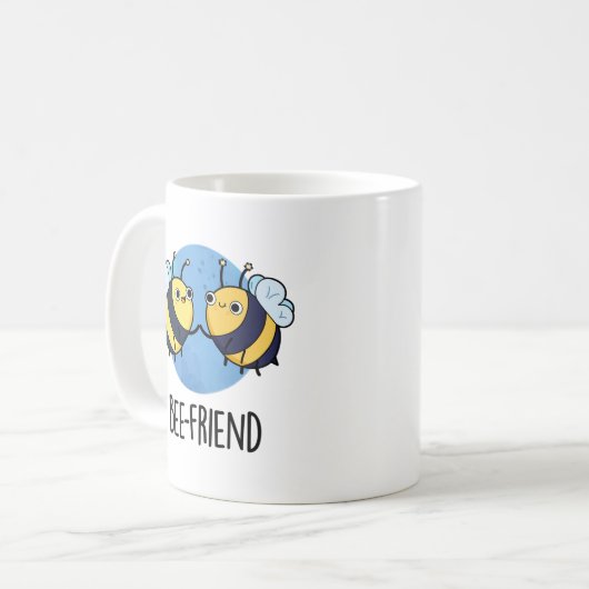 Bienenfreund Funny Insect Bee Pun Kaffeetasse (Vorderseite Links)