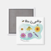 Bienenfreundlich - Harmonische Natur Magnet (Vorderseite/Rückseite)