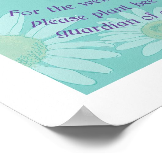 Bienenfreundlich - Harmonische Natur Poster (Ecke)