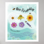 Bienenfreundlich - Harmonische Natur Poster (Vorne)