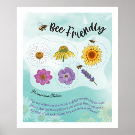 Bienenfreundlich - Harmonische Natur Poster