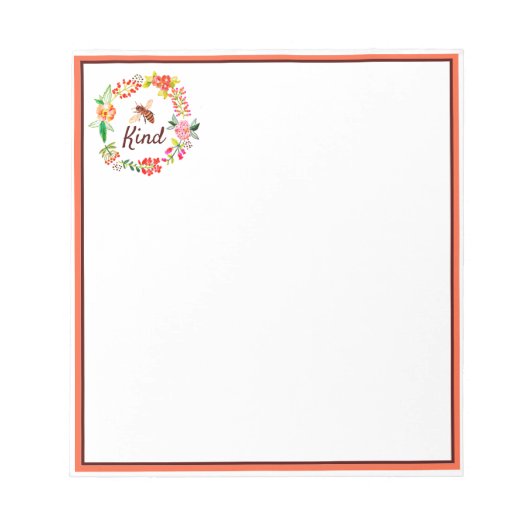 Bienenfreundliche Blumen Notizblock (Vorderseite)