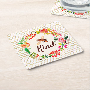 Bienenfreundliche Blumen   Rechteckiger Pappuntersetzer