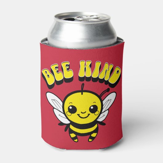 Bienenfreundliches Textdesign Dosenkühler (Kanne Vorderseite)