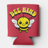 Bienenfreundliches Textdesign Dosenkühler (Rückseite)