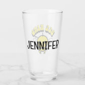 Bienenfreundliches Textdesign Glas (Rückseite)