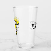 Bienenfreundliches Textdesign Glas (Links)