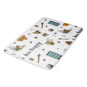 Bienenfröhliche niedliche Bienenart Badematte (Schrägansicht)