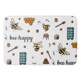 Bienenfröhliche niedliche Bienenart Badematte
