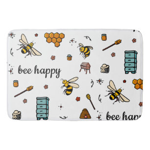 Bienenfröhliche niedliche Bienenart Badematte