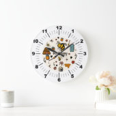 Bienenfröhliche niedliche Bienenart Große Wanduhr (Zuhause)