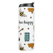 Bienenfröhliche niedliche Bienenart Thermosbecher (Nach links gedreht)