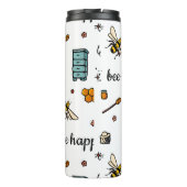 Bienenfröhliche niedliche Bienenart Thermosbecher (Rückseite)