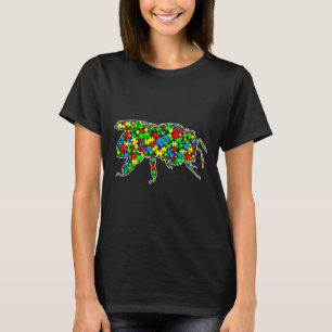 Bienenfunny Puzzle Animals Autismus Bewusstsein T-Shirt