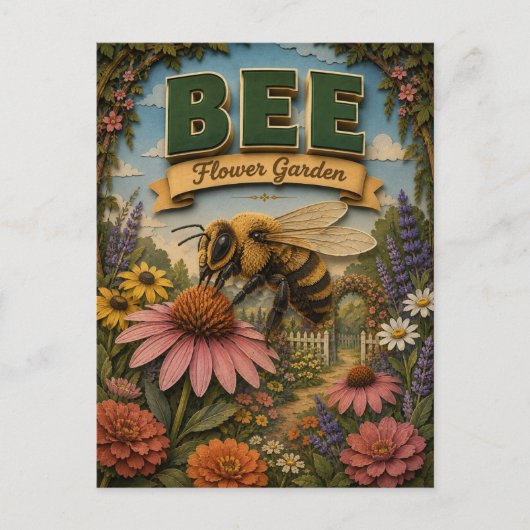 Bienengarten POPCUT Postkarte (Vorderseite)