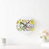 Bienengarten Runde Wanduhr (Zuhause)