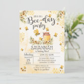 Bienengeburt Einladung Bienentag Party (Stehend Vorderseite)