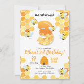 Bienengeburt, Einladung zum 3. Geburtstag (Vorderseite)