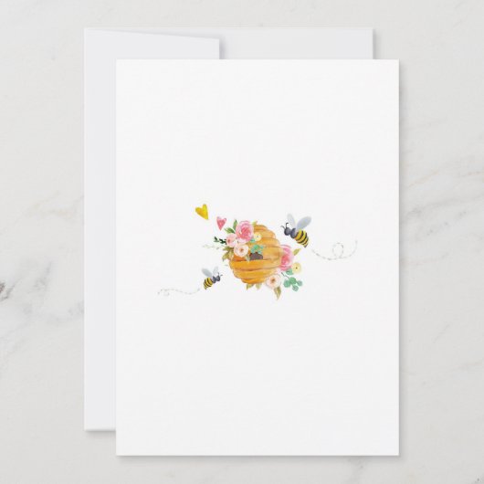 Bienengeburtstagseinladung Mädchen Einladung (Rückseite)