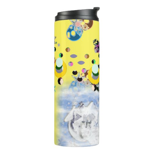 Bienengelb Thermosbecher (Nach links gedreht)