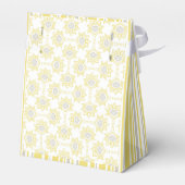 Bienengelb und graue Geometrie Geschenkschachtel (Rückseite)